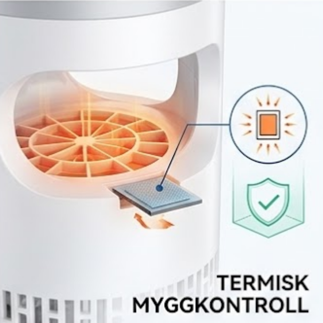 Portabel Myggmaskin med 360° Skydd — Kemikaliefri