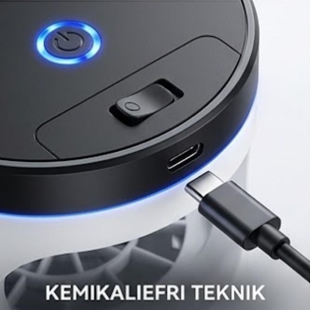 Portabel Myggmaskin med 360° Skydd — Kemikaliefri